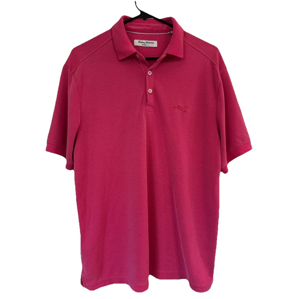Men's‎ Tommy Bahama Island Zone Pink Polo Size Medium